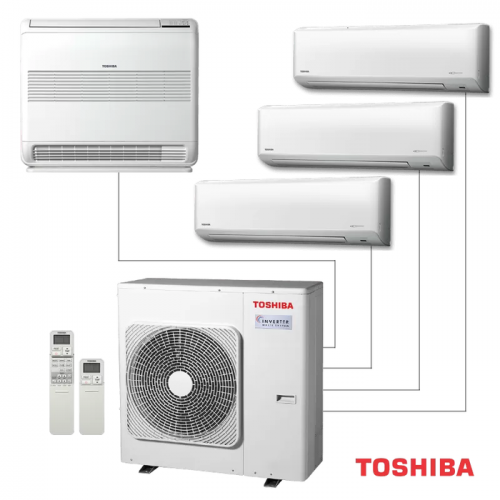 Внешний блок мульти сплит-системы на 4 комнаты Toshiba RAS-4M27G3AVG-E